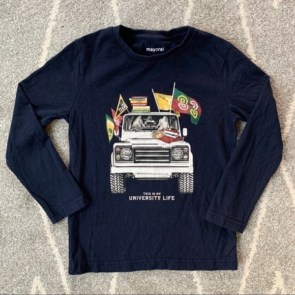 Mayoral Other - Mayoral Navy Graphic Long Sleeve T-shirt Boys 5